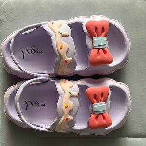 Kids Purple and Pink Sandals